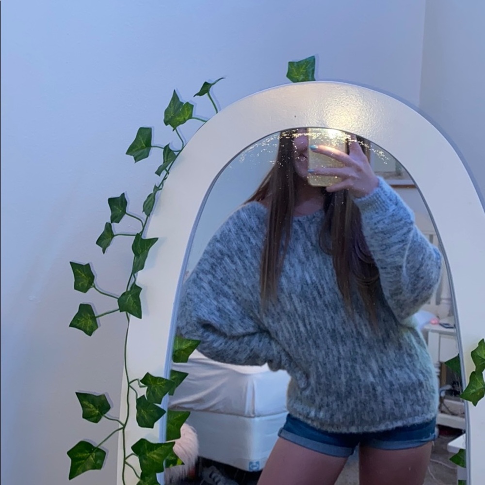 gray sweater